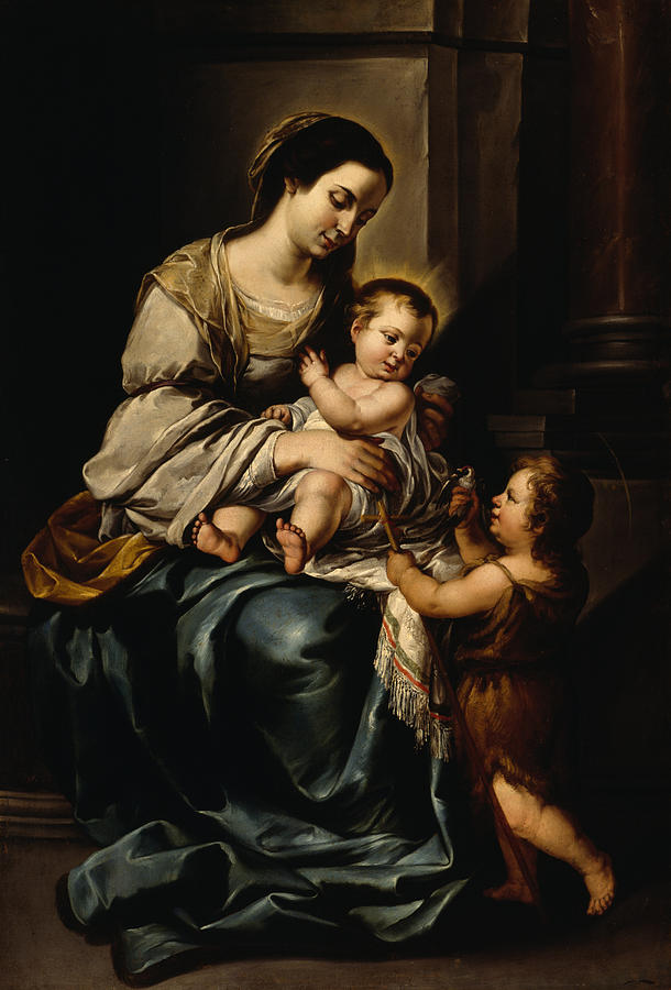 John The Baptist Painting - La Serrana Or, Madonna And Child by Bartolome Esteban Murillo