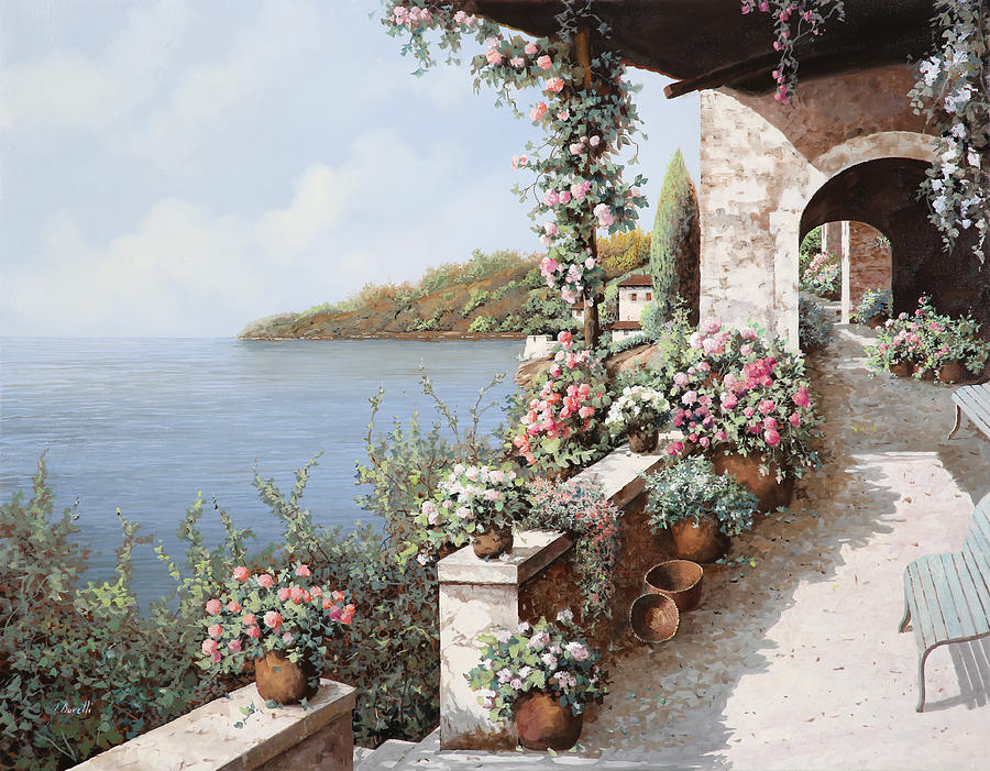 Flower Painting - La Terrazza by Guido Borelli