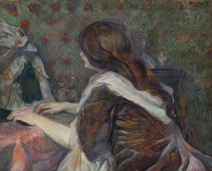 La Toilette. Madame Poupoule Painting by Henri de Toulouse-Lautrec