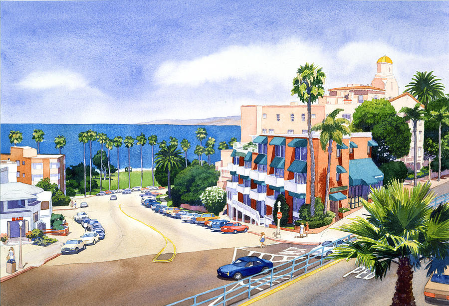 Mug Painting - La Valencia and Prospect Park Inn LJ by Mary Helmreich