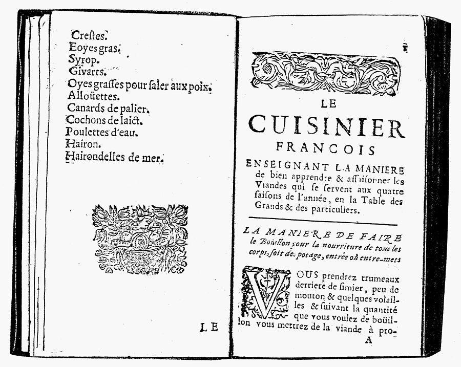 La Varenne Cookbook, 1686 Painting by Granger