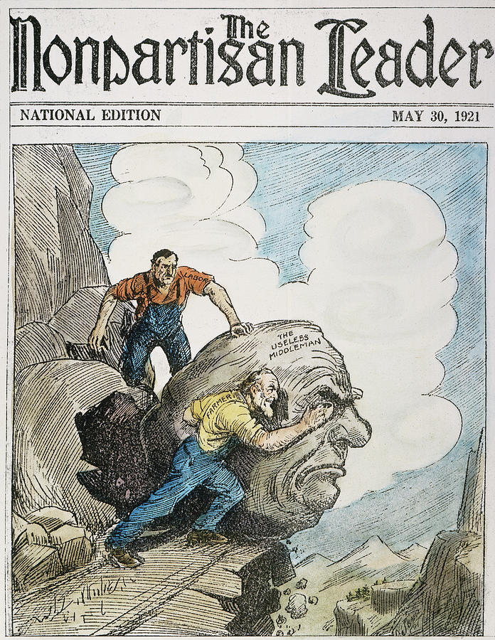 Labor Cartoon, 1921 Painting by Granger