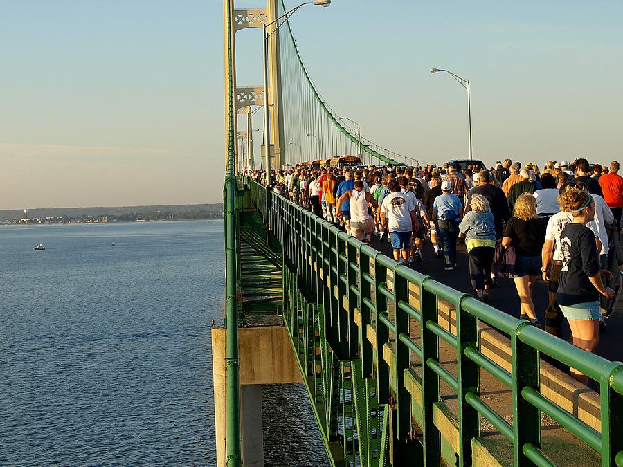 Labor Day Mackinaw Bridge Walk Photograph by Dave Zuker Pixels