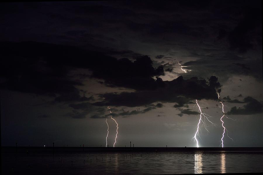 Labor Day Weekend Lightning  Photograph by Richard Zentner