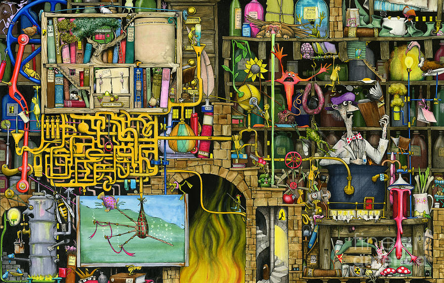Fantasy Painting - Laboratory by MGL Meiklejohn Graphics Licensing