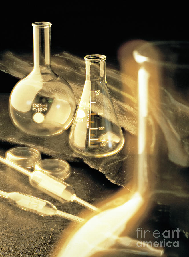 Laboratory Glassware Photograph by Publiphoto
