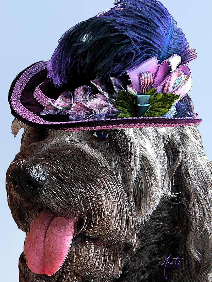 Dog Mixed Media - Labradoodle Trudy To The Derby by Michele Avanti
