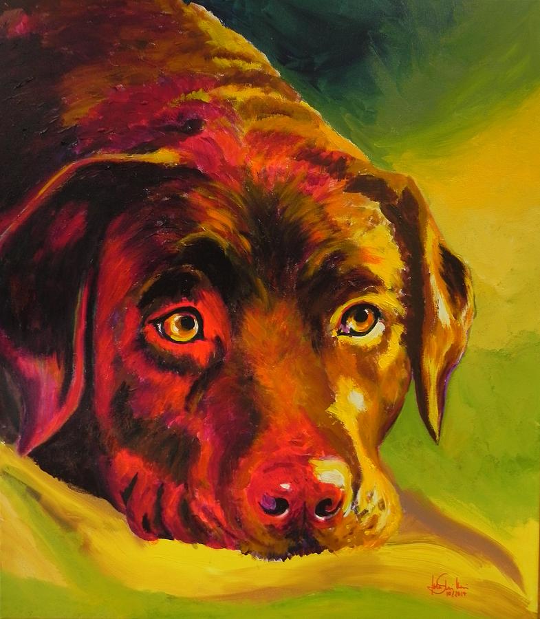 Labrador Barry Painting by Jolanta Shiloni