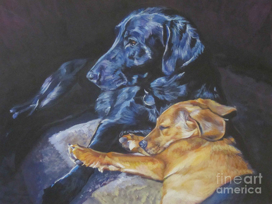 Labrador Love Painting by Lee Ann Shepard