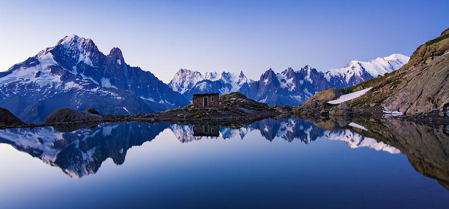 Lac Blanc Panorama Photograph by Mircea Costina Photography
