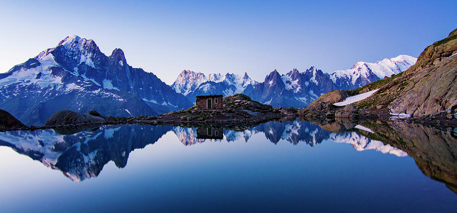 Lac Blanc Panorama Photograph by Mircea Costina