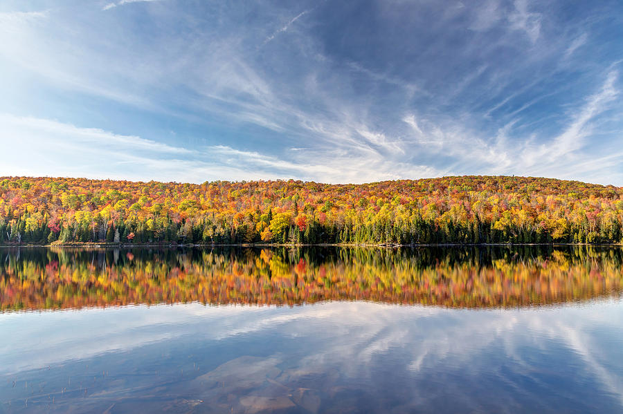 Lac Bouchard on a calm Autumn day Photograph by Pierre Leclerc Photography