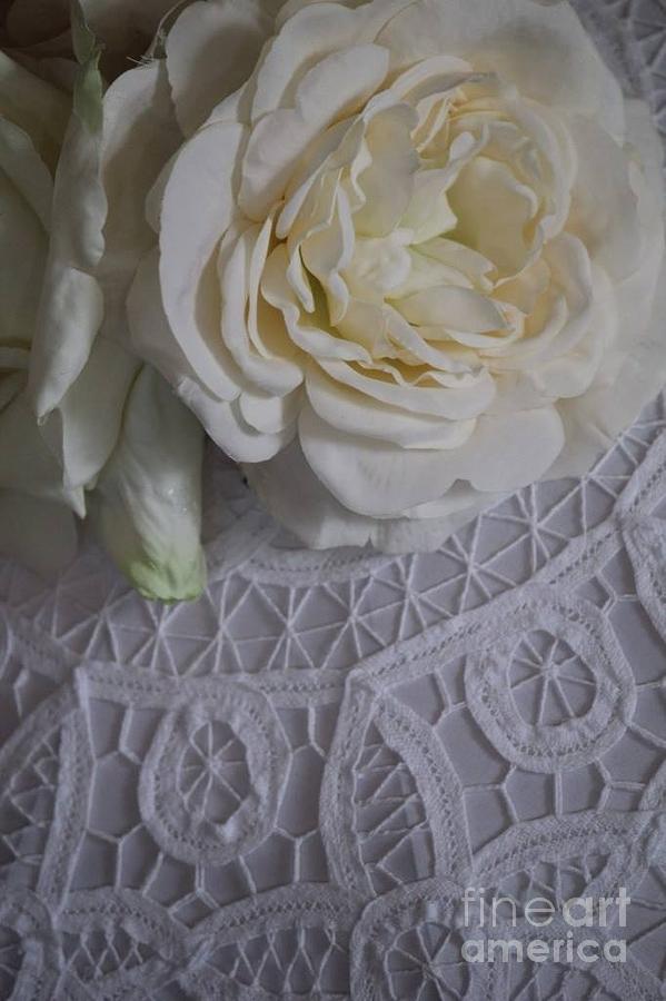 Lace and roses Photograph by Deena Withycombe