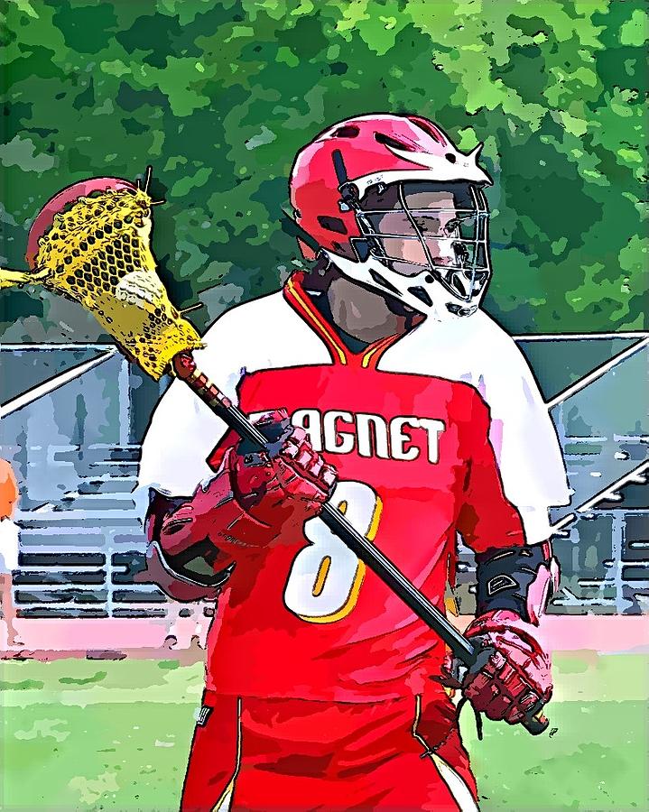 Lacrosse Player 1.4 Mixed Media by James Spears