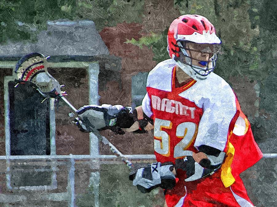 Lacrosse Player 2.2 Mixed Media by James Spears