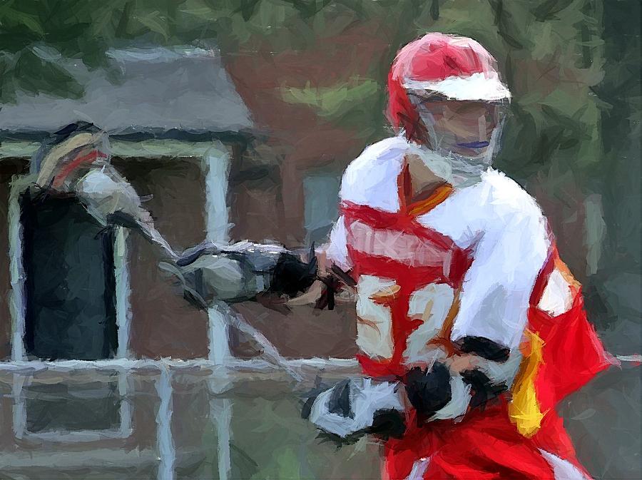 Lacrosse Player 2.3 Mixed Media by James Spears