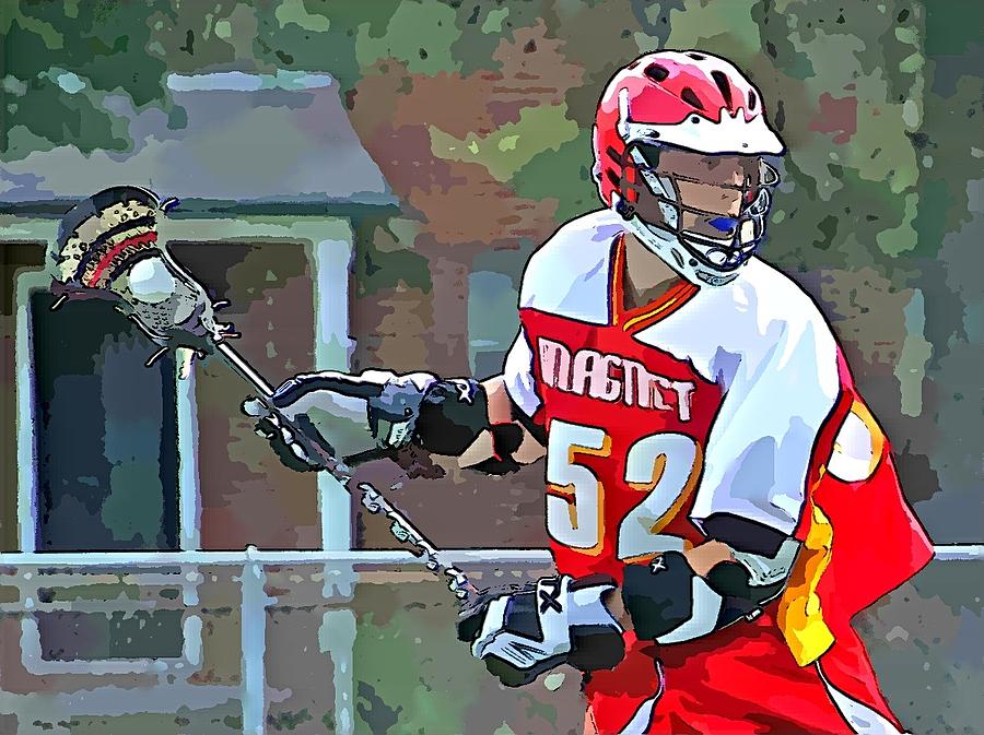 Lacrosse Player 2.4 Mixed Media by James Spears