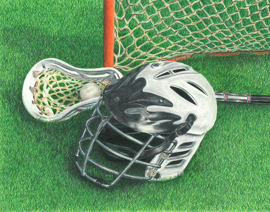 Lacrosse Drawing by Troy Levesque