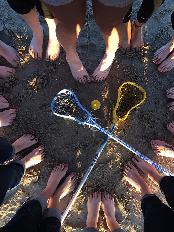 Lacrosse Womens Team Beach Heart Photograph by YouGotThat Lacrosse ...