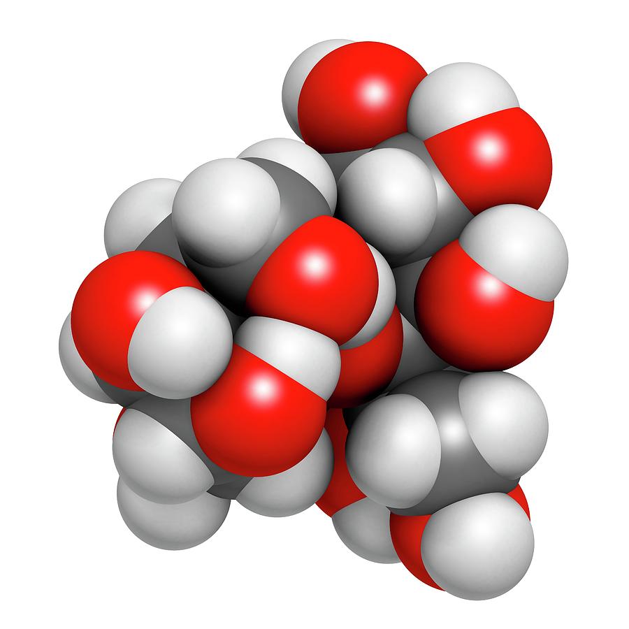 Lactitol Sweetener And Laxative Molecule Photograph by Molekuul