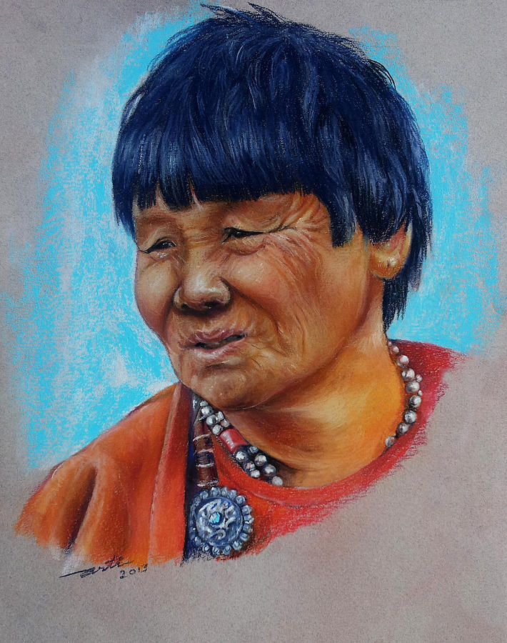 Ladakh Woman Painting by Arti Chauhan