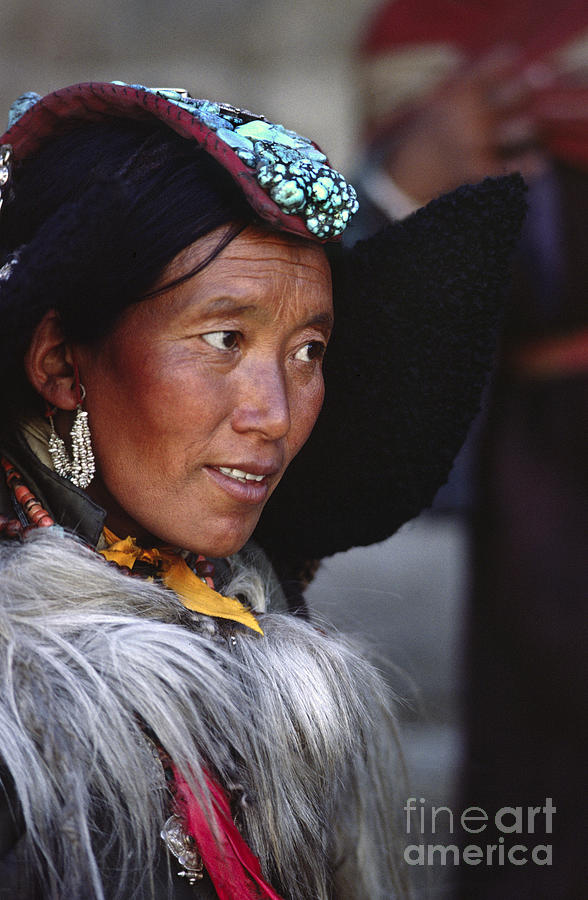 Ladakhi Woman Wearing Perak Photograph by Craig Lovell - Fine Art America