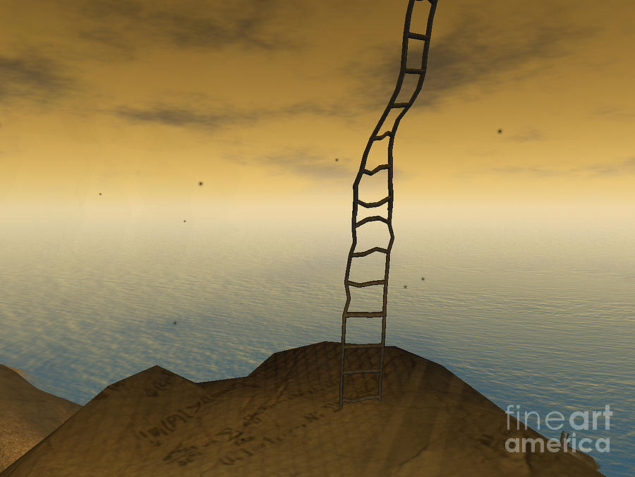 Ladder to the sky Digital Art by Susanne Baumann