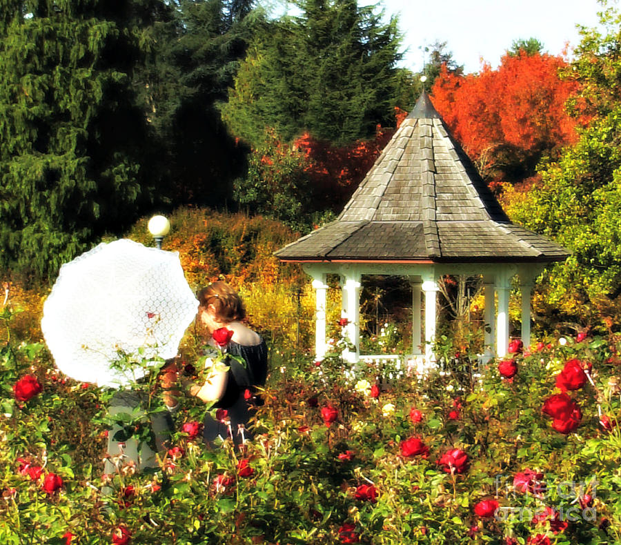 Ladies in Rose Garden Photograph by Mindy Bench