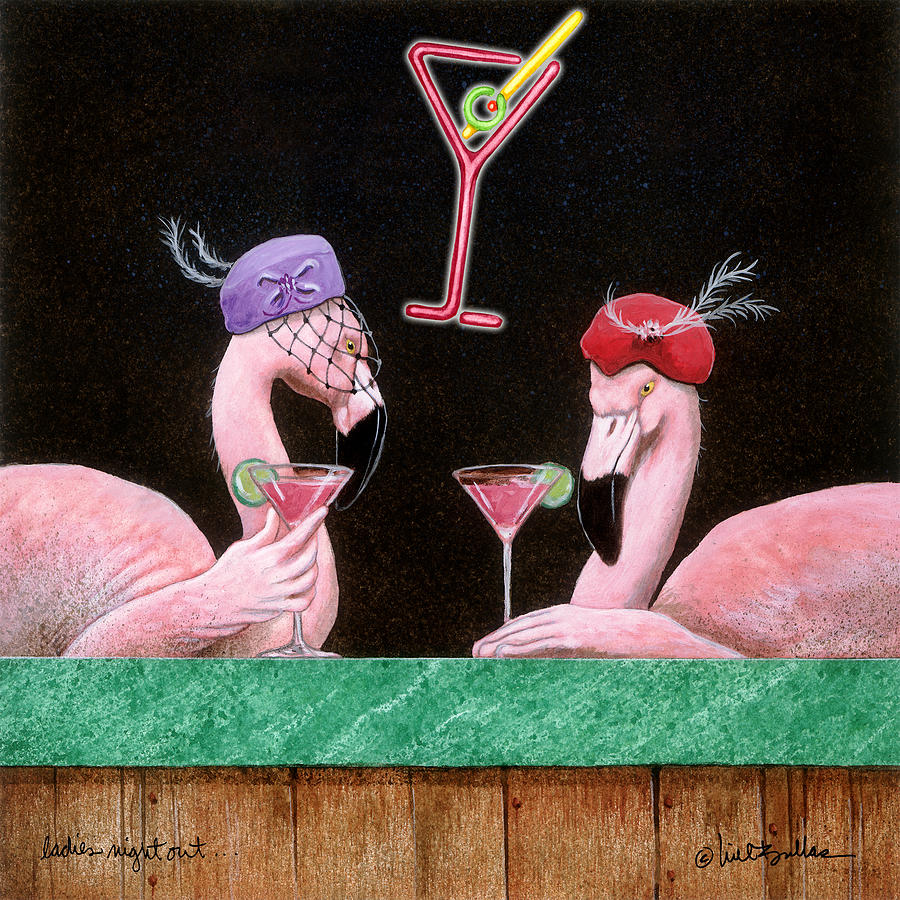 Cocktail Painting - Ladies Night Out... by Will Bullas