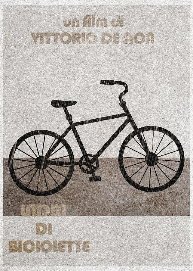 Typography Digital Art - Ladri di biciclette by Inspirowl Design