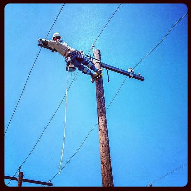 Pole Photograph - Ladwp 2013 Linemans Rodeo #squaready by Juan Guevara