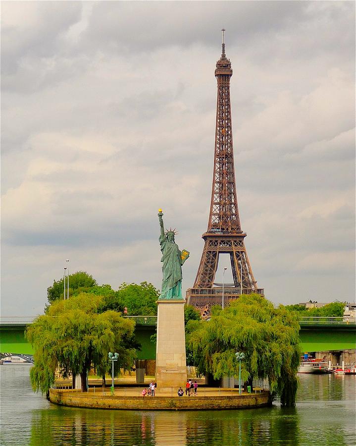 Paris Photograph - Lady and the Tower by Tim G Ross