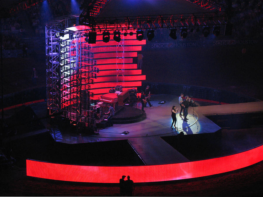 Lady Antebellum in Concert - Rodeo Houston 2011 Photograph by Connie Fox