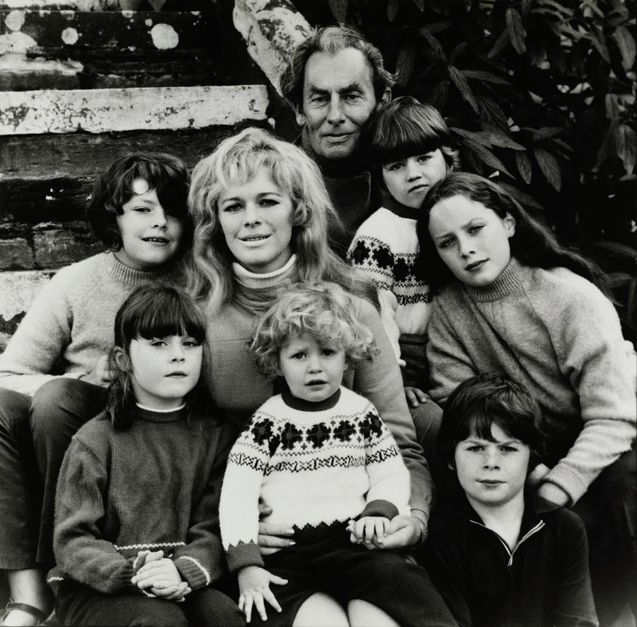 Lady Antionia Fraser With Her Family Photograph by Patrick Lichfield