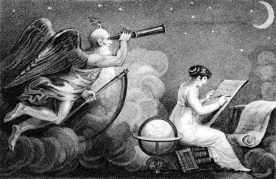 Lady Astronomer And Time Photograph by Royal Astronomical Society/science Photo Library