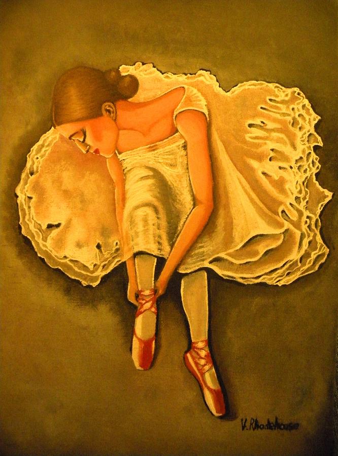 Lady Ballerina Painting by Victoria Rhodehouse