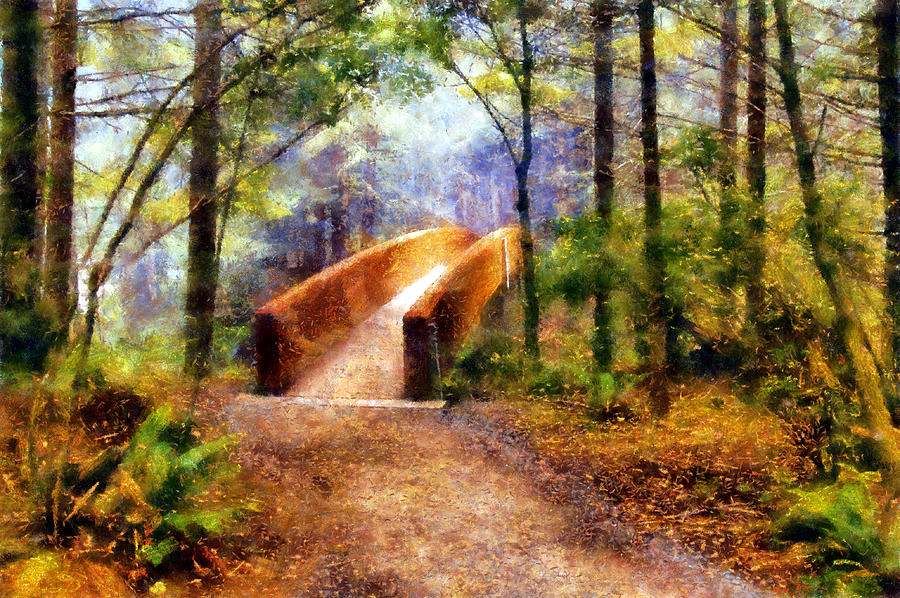 Lady Bird Johnson Grove Bridge Digital Art by Kaylee Mason