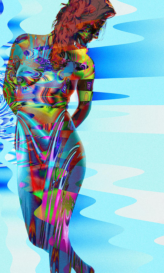 Lady Blue Digital Art by Kiki Art