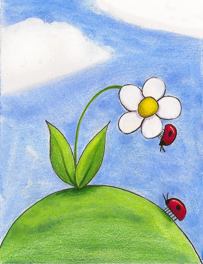 Lady Bug Love Painting by Christy Beckwith