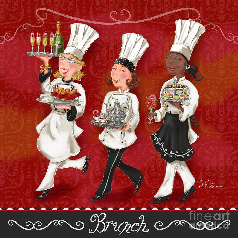 Lady Chefs - Brunch Mixed Media by Shari Warren