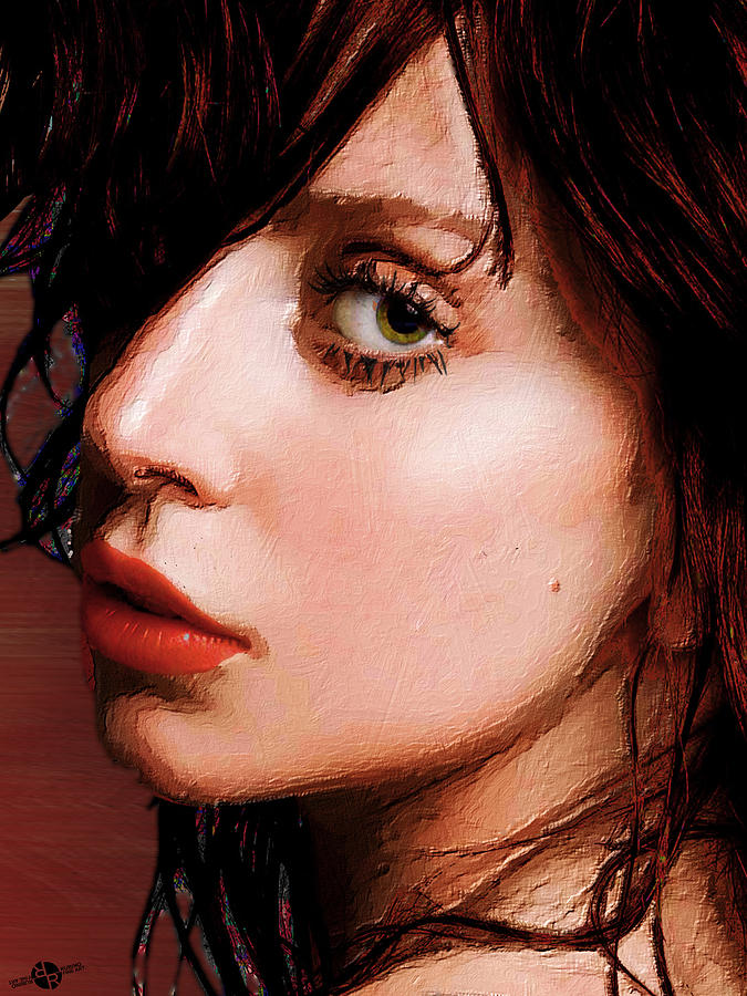 Lady Gaga Close Up Painting by Tony Rubino