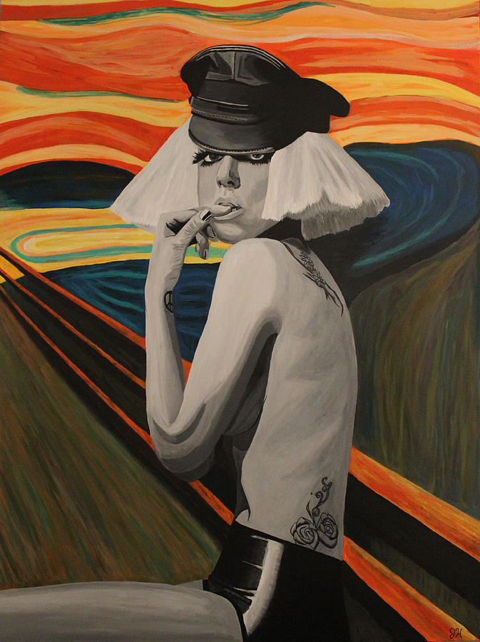 Lady Gaga Painting - Lady Gaga In Scream by Jennifer Hayes