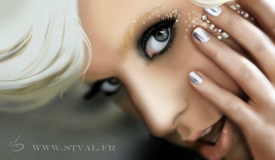 Bridge Digital Art - Lady Gaga by Stephanie Valentin