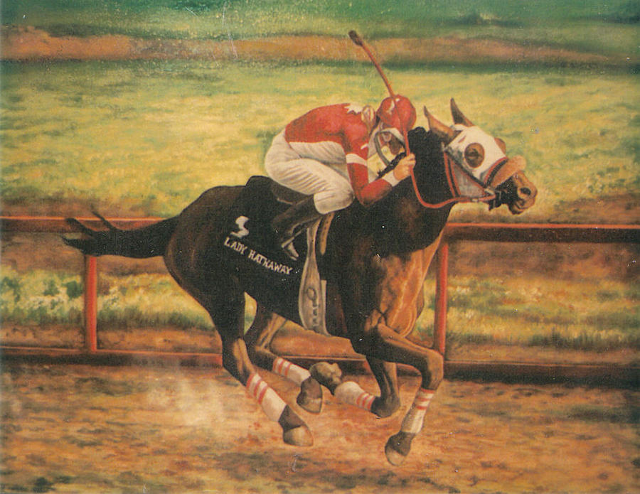 Racehorse Painting - Lady Hathaway by Patrick Dee Rankin