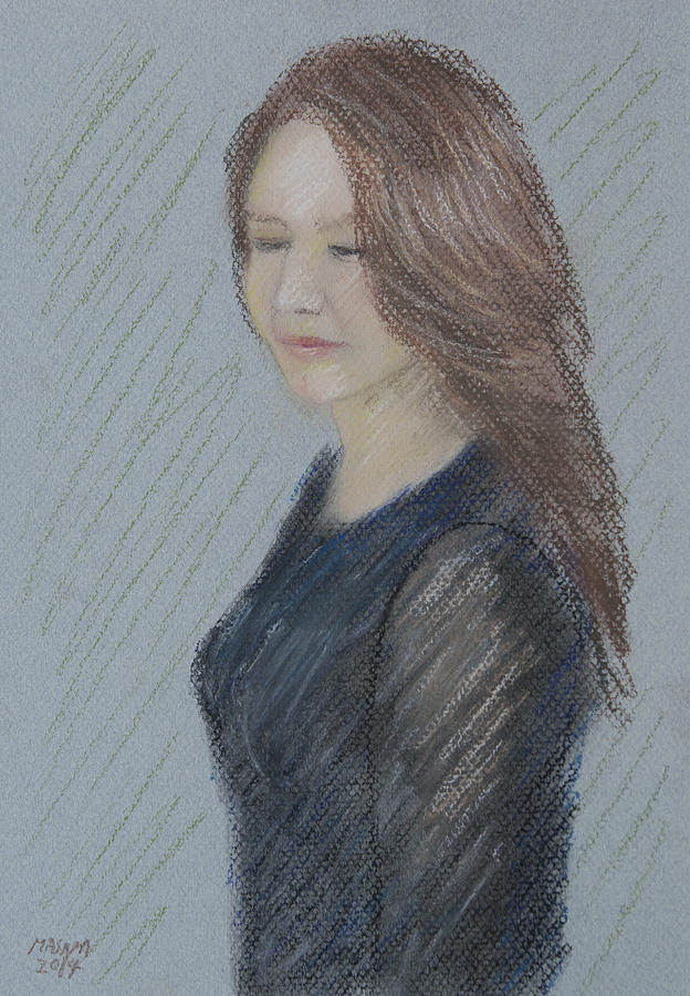 Lady in Balck Pastel by Masami Iida