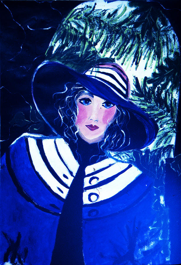 Lady in Blue Painting by Linda Holt