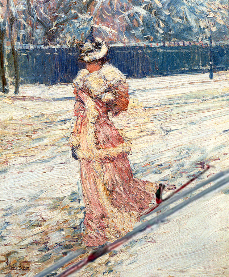 Lady in Pink Digital Art by Childe Hassam