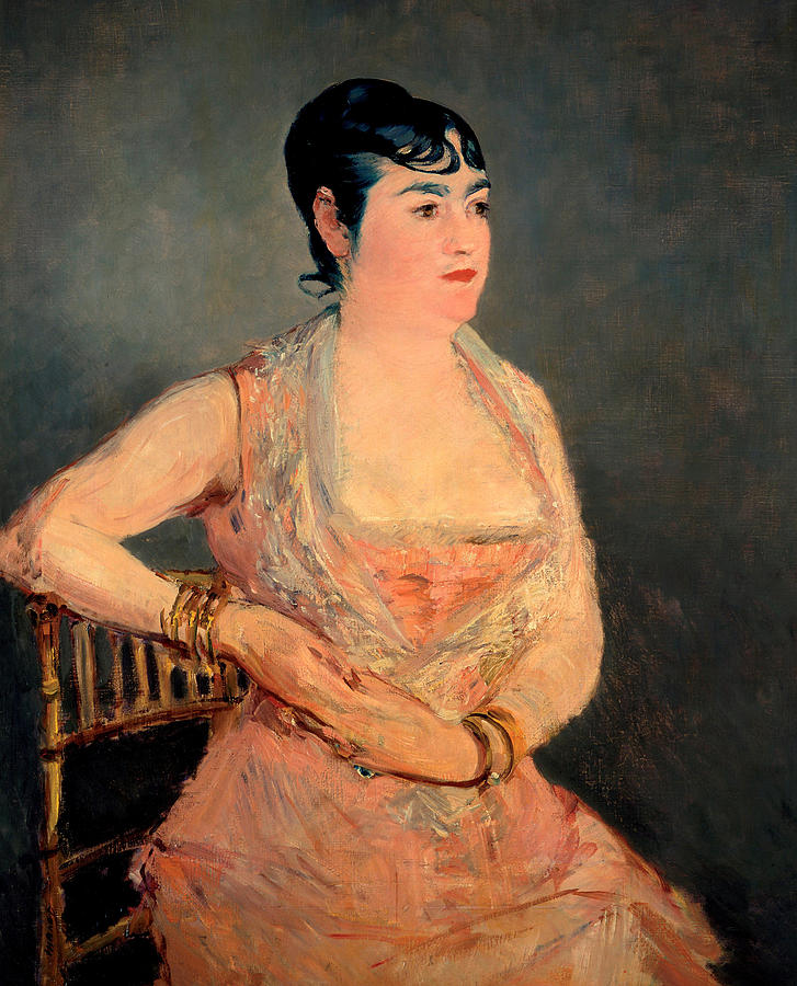 Lady in Pink Painting by Edouard Manet