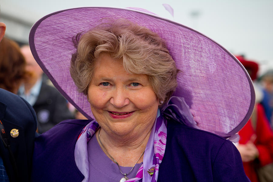 Lady in Purple at Churchill Downs  Photograph by John McGraw