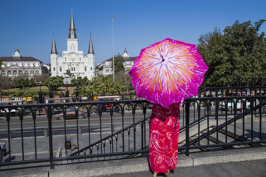 Lady in Red in New Orleans  Photograph by John McGraw